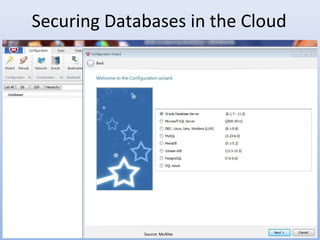 Securing Databases in the Cloud
Source: McAfee
 