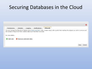 Securing Databases in the Cloud
 