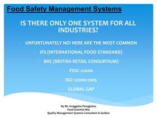 THE ROLE OF FOOD SAFETY MANAGEMENT SYSTEMS IN | PPTX
