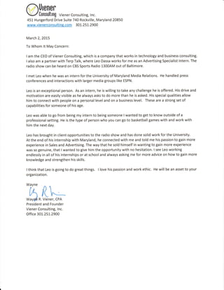 Leo Dassa Recommendation Letter 2