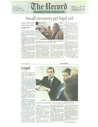 The Record Feature re Investor Advocacy Project 12.15.12