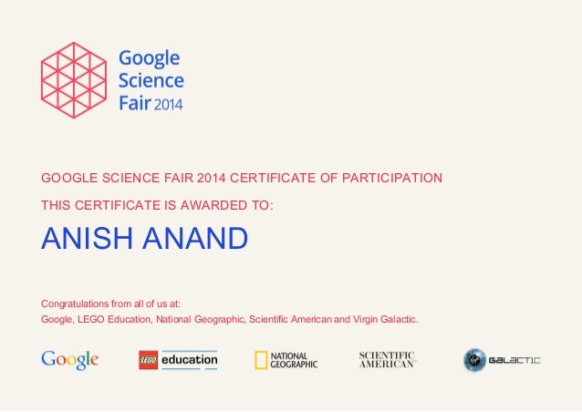 google science fair 2013 science fair certificates of participation