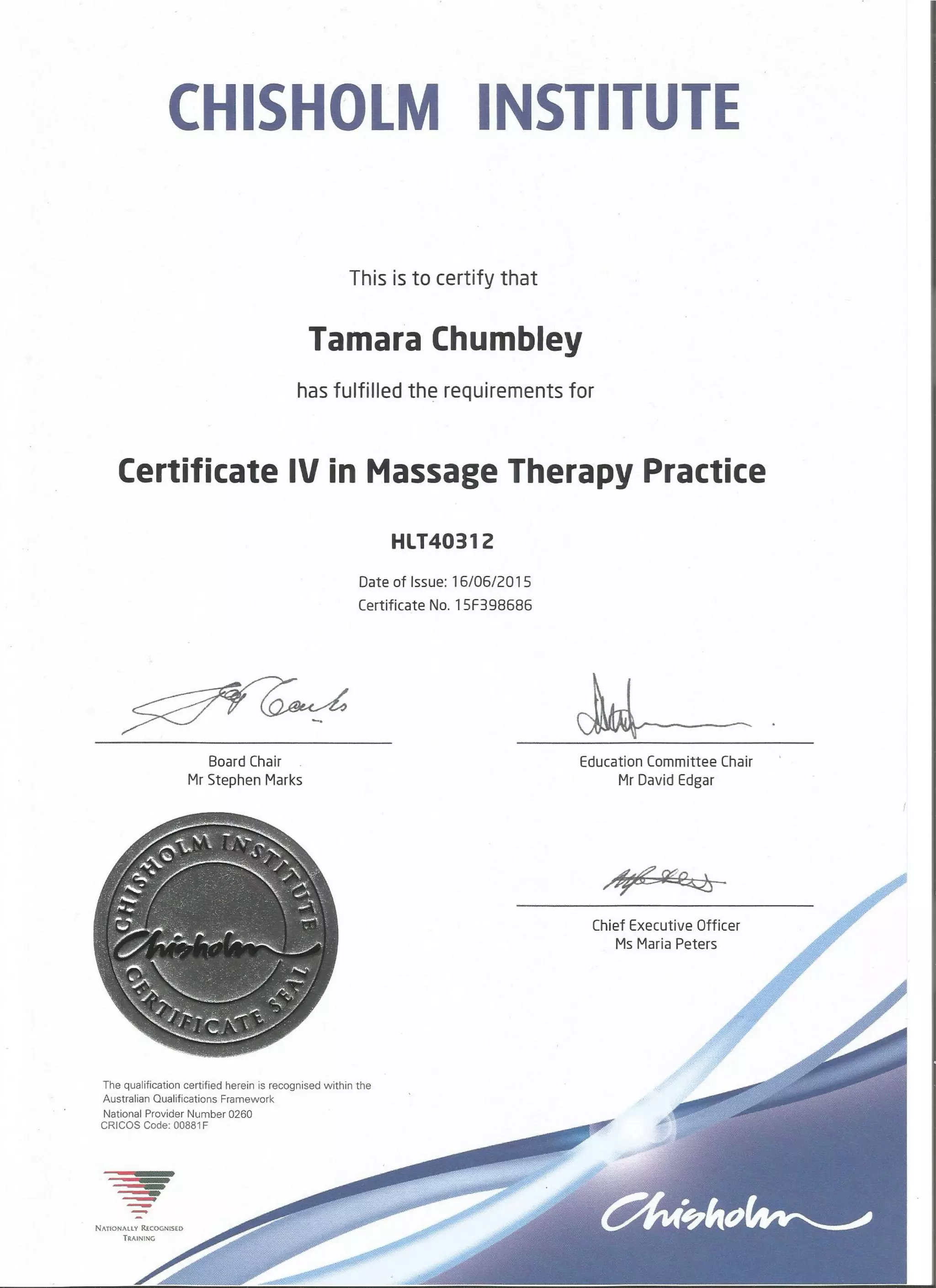 Cert IV Certificate PDF