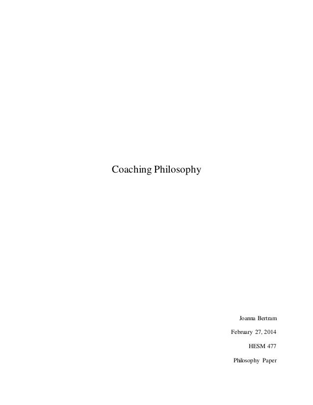 philosophy of coaching research paper