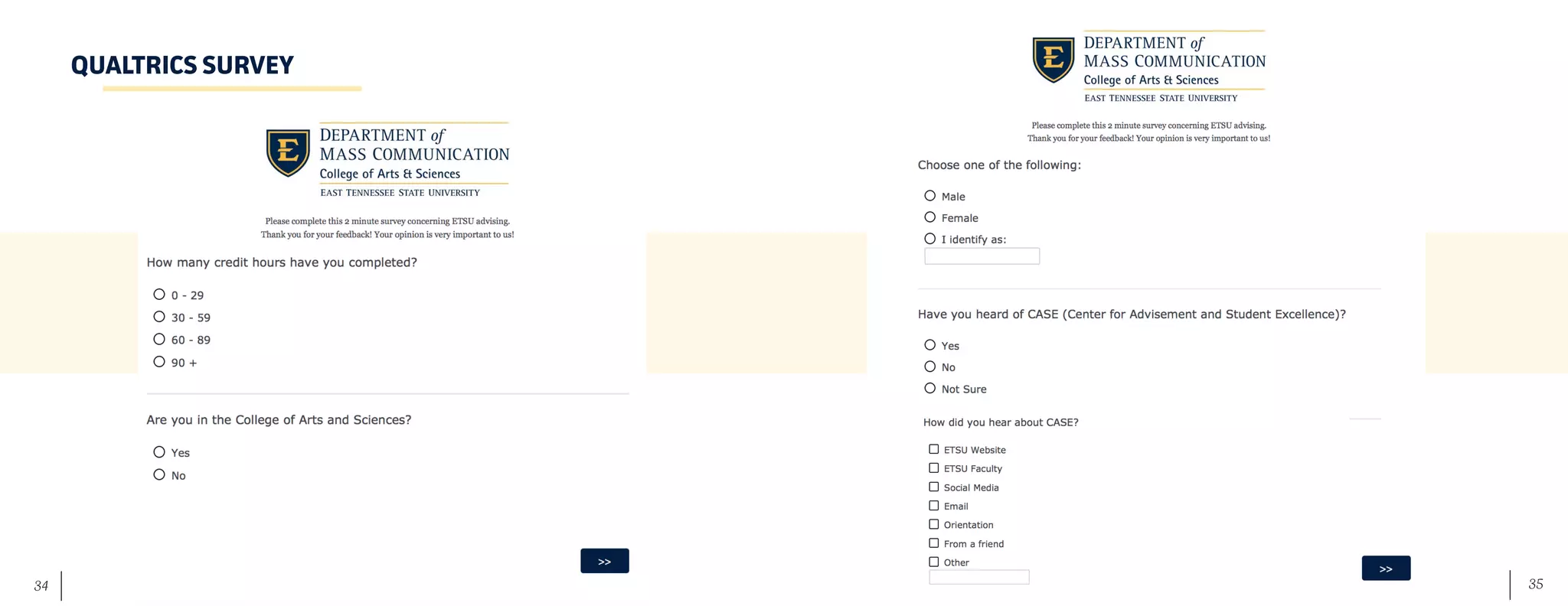 35	 34
QUALTRICS SURVEY
 