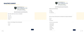 35	 34
QUALTRICS SURVEY
 