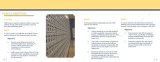 45	 44
GOALS & OBJECTIVES
Position
CASE wants to empower students to define, realize, and
celebrate having achieved their academic, personal,
social and professional goals.
Goal 1
To raise awareness of CASE with the students and pro-
spective students of East Tennessee State University.
	 Objectives
	 o	 Increase social media presence by 50
		 percent by August 2017; specifically, to
		 connect with the 	public and create
		 awareness of events, seminars 			
		and workshops.
	 o	 Hold a social event in front of the D.P. Culp
		 University Center; specifically, to reach and
		 promote to a large number of students by 	
		 the fall semester.
Goal 2
To develop beneficial relationships between CASE
advisors and students.
	 Objectives
	 o 	 Analyze student survey and offer feedback 	
		 to CASE; specifically, to generate student 	
		 reliance on CASE advisement and raise their 	
		 satisfaction experience to 95 percent by
		August 2017.
	 o	 Urge CASE to email monthly newsletters to
		 remind students of the services offered;
		 specifically, to maintain a relationship with
		 students and increase traffic 10 percent by
		August 2017.
	 o	 Encourage students to reach out to CASE 	
		 throughout the year with any questions or
		 concerns regarding their education;
		 specifically, to reinforce the relationship and 	
		 maximize benefits.
Goal 3
To expose students to the information, educational
materials and resources CASE provides and to increase
students’ understanding of the advantages CASE offers.
	 Objectives
	 o	 Urge students to take full advantage of
		 Degree Works; specifically, to maintain a
		 common understanding of advising and
		graduation requirements.
	 o	 Implement programs that fully express
		 everything CASE offers; specifically, to
		 increase student traffic 10 percent by
		August 2017.
 