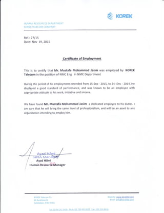 Mustafa-MJ Resume & Certificates