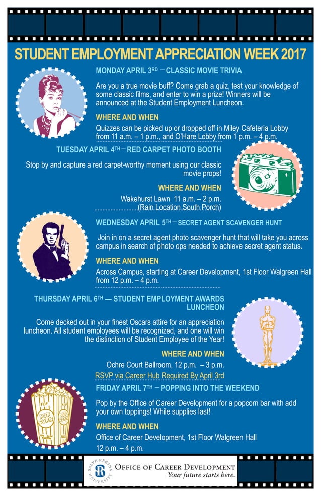 Student Employment Appreciation Week Poster PDF