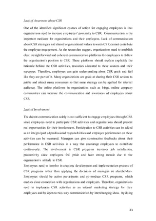 INFLUENCE OF CSR ON EMPLOYEE ENGAGEMENT | DOCX