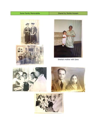 Shared by Shehla HussainSome Family Memorabilia
Shehla’s mother with Sana
 