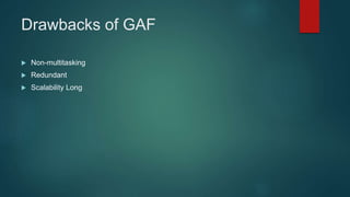 Drawbacks of GAF
 Non-multitasking
 Redundant
 Scalability Long
 