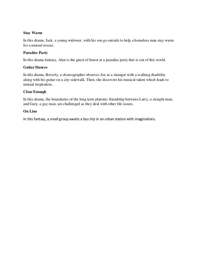 Loglines for screenplays by Steven Burton