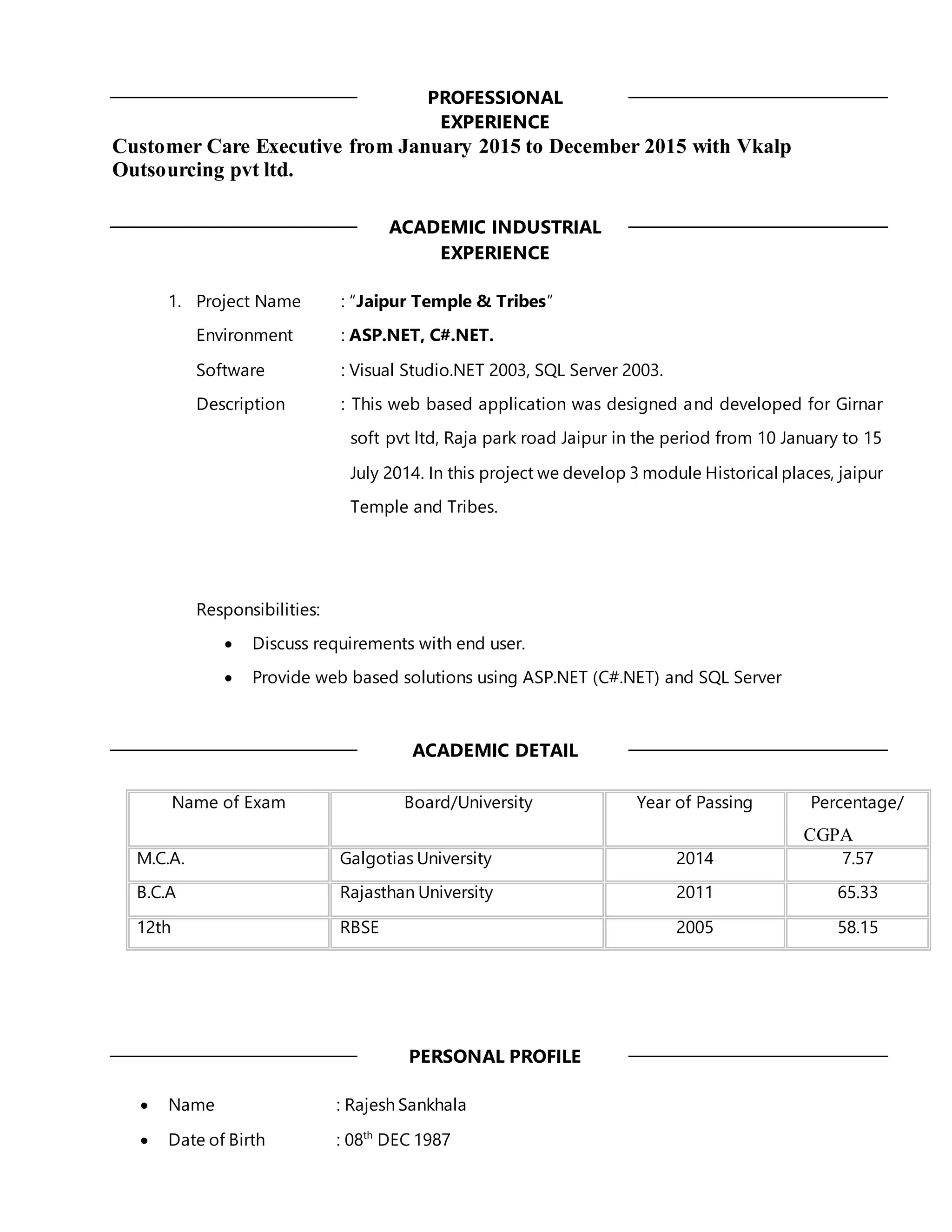 Resume rajesh sankhala new pdf