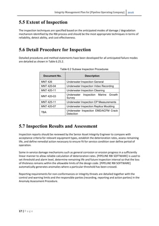 Integrity Management Plan for Pipeline-G03178 Idzuari Azli | PDF