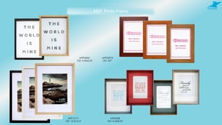 MDF Photo Frame
MPF04061
OD: 4.25x6.25"
MPF05073
OD: 5x7"
MPF13171
OD: 12.5x16.5"
MSF0608
OD: 6.25x8.25"
 