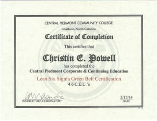 Six Sigma Green Belt Certification copy
