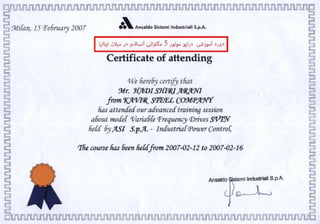 CERTIFICATES