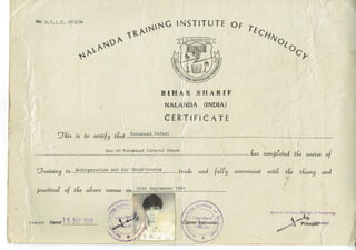 N T I T Certificate