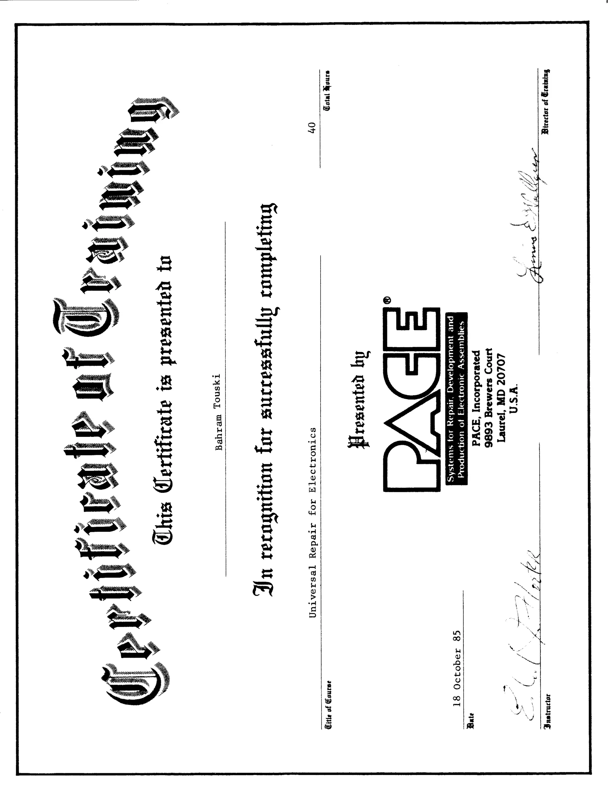 Certificates scan pdf