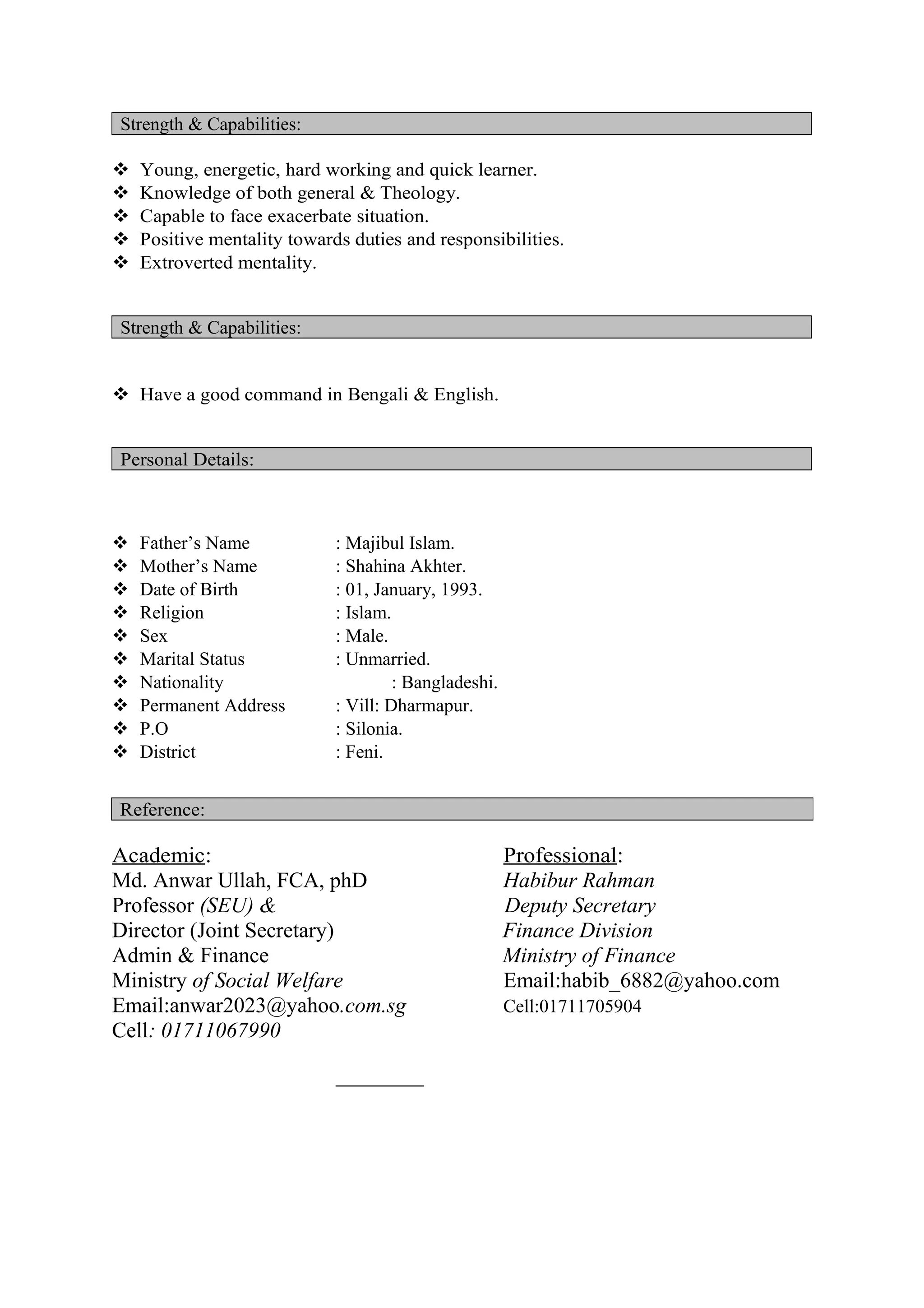 Robin cv update 16 | DOC
