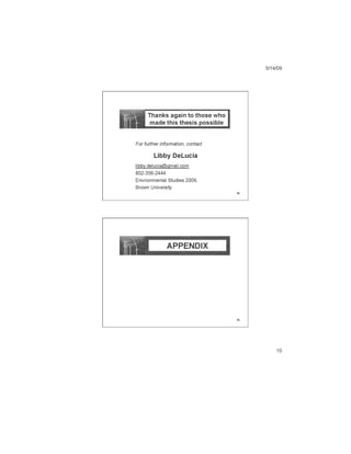 Thesis presentation to RI EERMC, May 2009