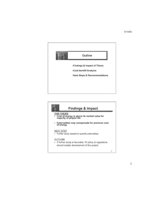 Thesis presentation to RI EERMC, May 2009