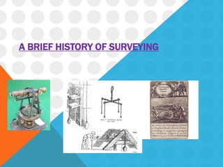 A BRIEF HISTORY OF SURVEYING
 