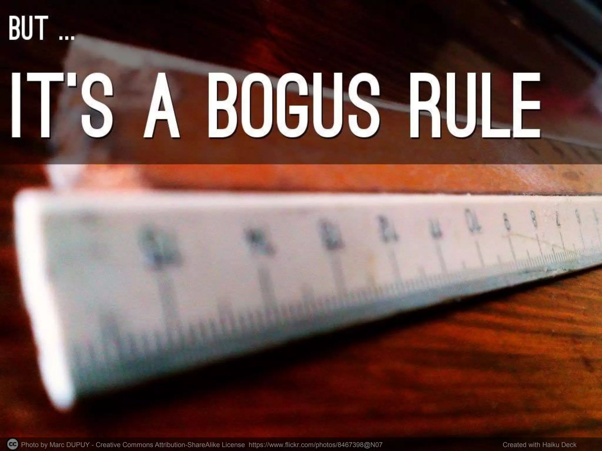 Photo by Marc DUPUY - Creative Commons Attribution-ShareAlike License https://www.flickr.com/photos/8467398@N07 Created with Haiku Deck
 