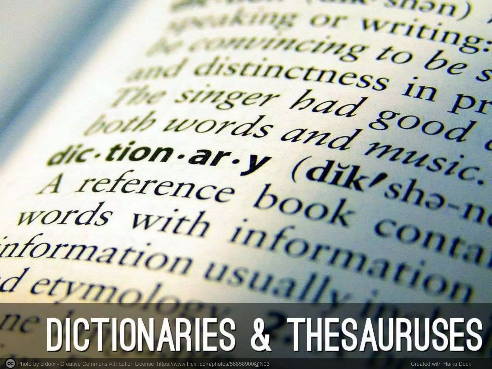 Photo by crdotx - Creative Commons Attribution License https://www.flickr.com/photos/56858900@N03 Created with Haiku Deck
 