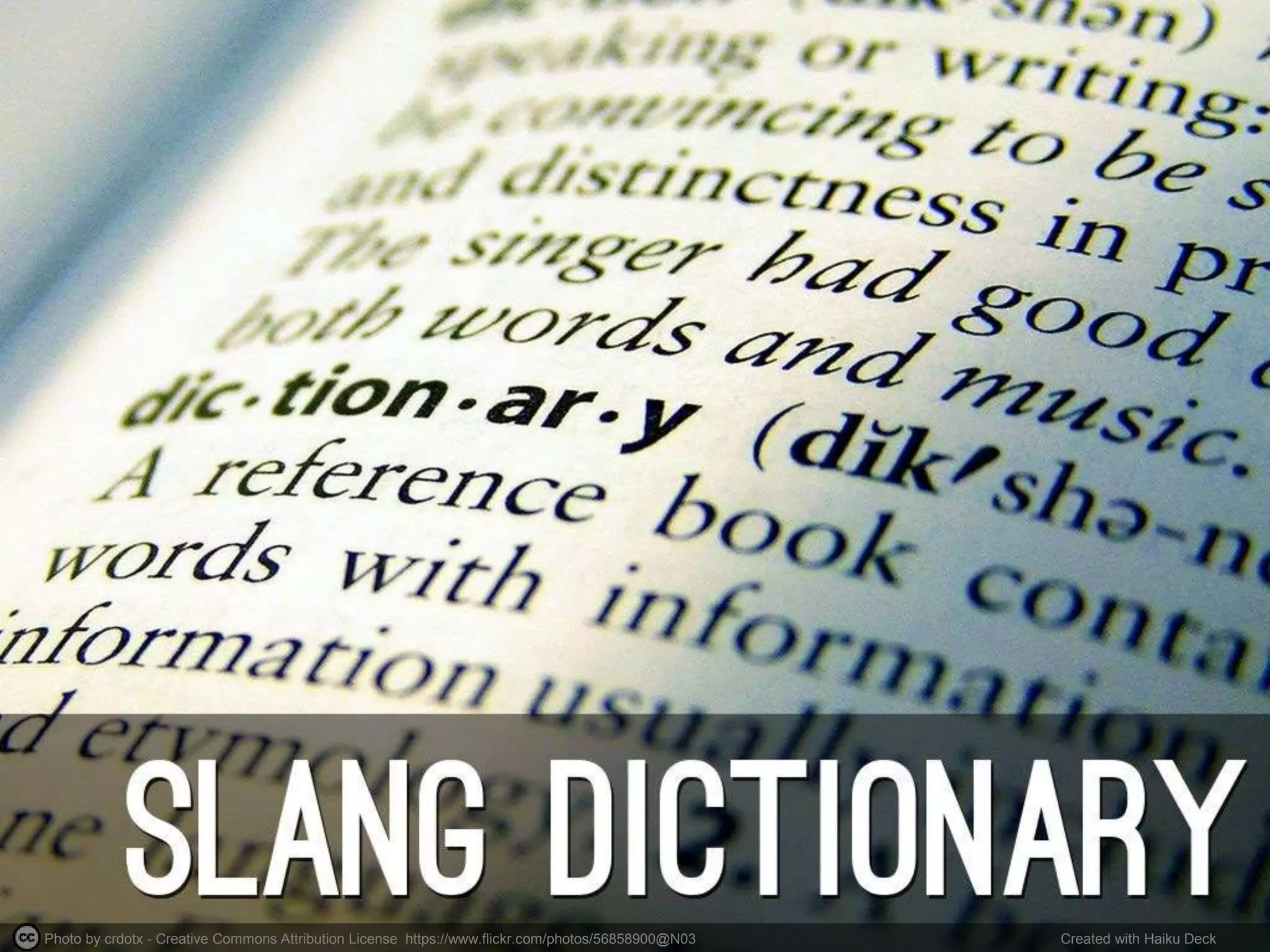 Photo by crdotx - Creative Commons Attribution License https://www.flickr.com/photos/56858900@N03 Created with Haiku Deck
 