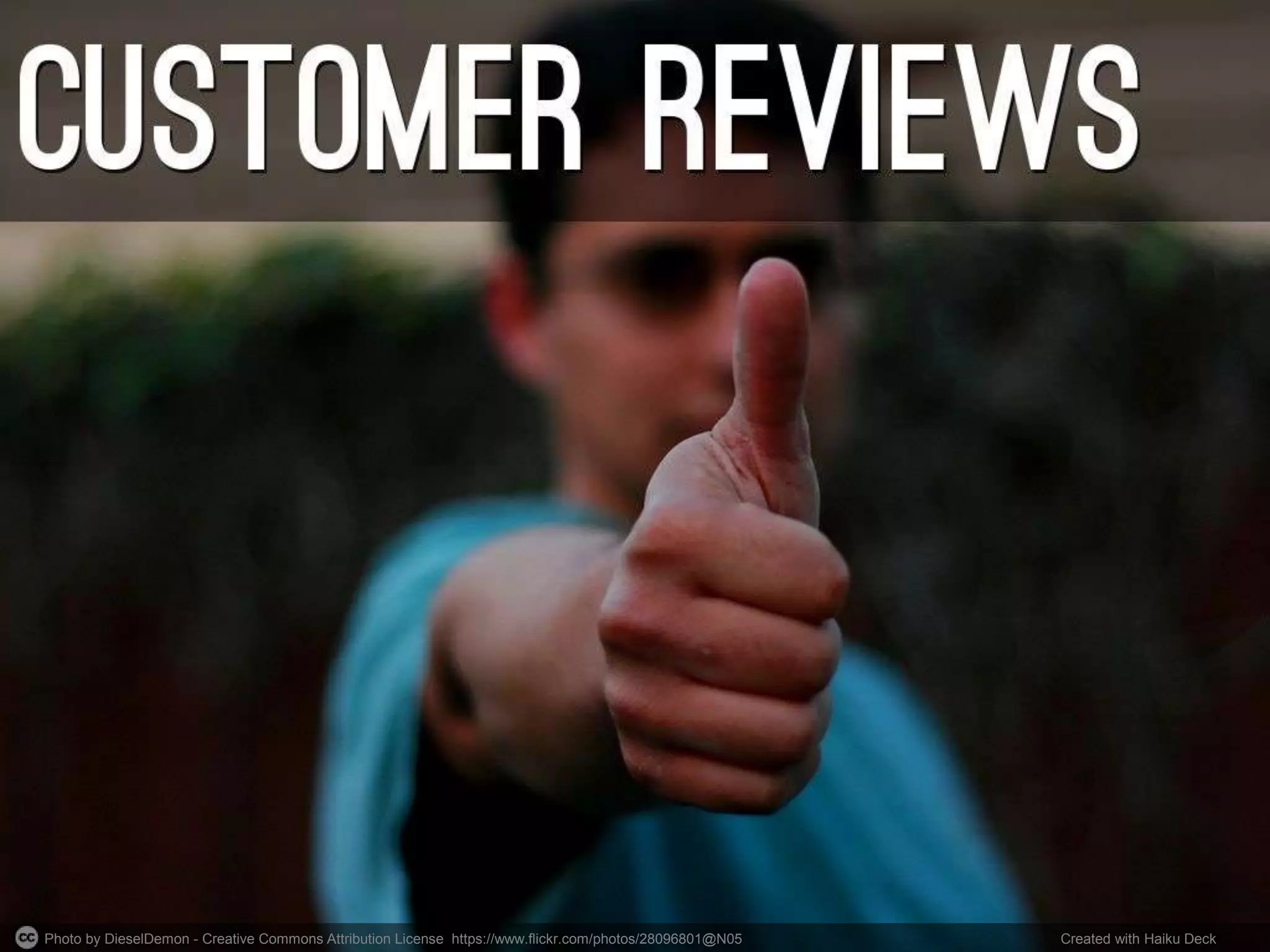 Photo by DieselDemon - Creative Commons Attribution License https://www.flickr.com/photos/28096801@N05 Created with Haiku Deck
 