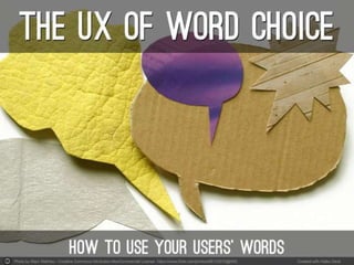 UX of Word Choice