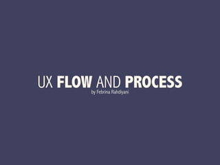 UX FLOW AND PROCESS
by Febrina Rahdiyani
 
