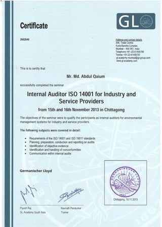 IA ISO 14001 Certificate_GL_M. A. Qaium