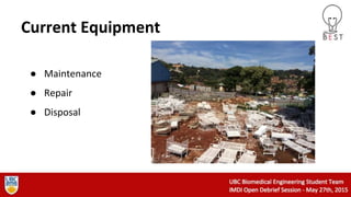 Current Equipment
● Maintenance
● Repair
● Disposal
 