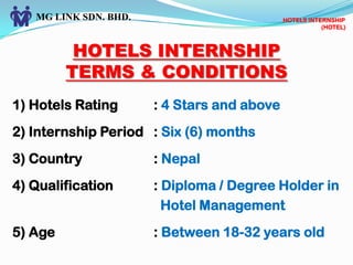 hotel internship presentation