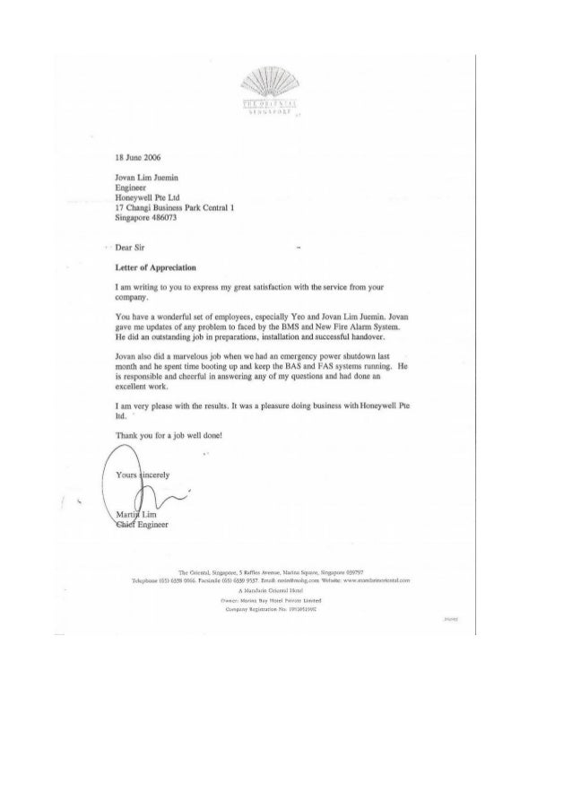 appreciation letter from client to company letter of appreciation client company the hotel appreciation letter from client to company letter of appreciation client company the hotel