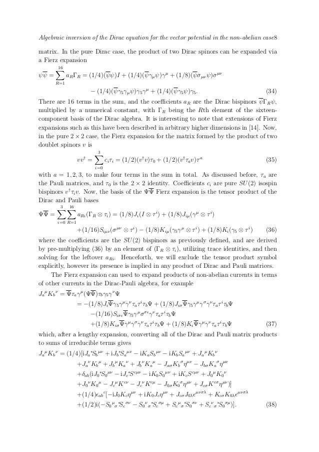 4*4 matrix c in multiplication SU2 covariant invert eqn Dirac 4*4 matrix c in multiplication SU2 covariant invert eqn Dirac