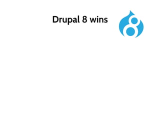 Drupal 8 wins
 