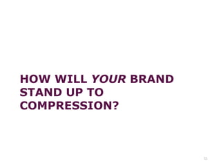HOW WILL YOUR BRAND
STAND UP TO
COMPRESSION?
51
 