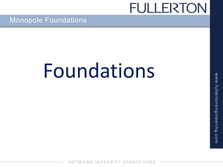 www.fullertonengineering.com
Monopole Foundations
Foundations
 