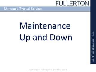 www.fullertonengineering.com
Monopole Typical Service
Maintenance
Up and Down
 