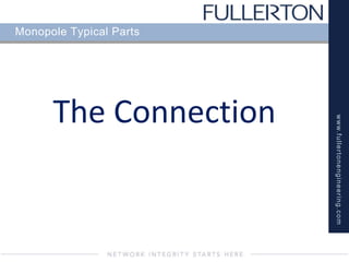 www.fullertonengineering.com
Monopole Typical Parts
The Connection
 