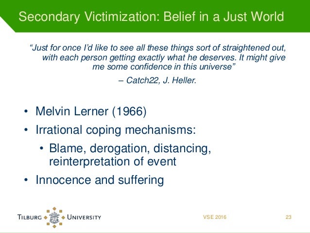 D8 Victims in society. Culture in reactions to victimisation
