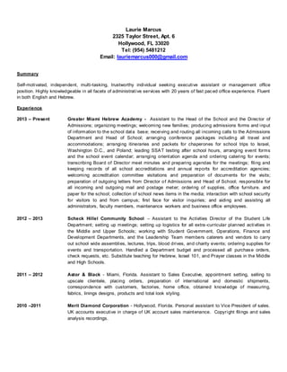 Laurie Marcus-cv (1) | PDF