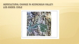 AGRICULTURAL CHANGE IN ACONCAGUA VALLEY:
LOS ANDES, CHILE
 