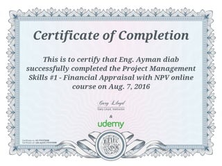 Project Management Skills #1 - Financial Appraisal with NPV