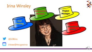 Irina Winsley
@IriWins
irinaw@tnz.govt.nz
 