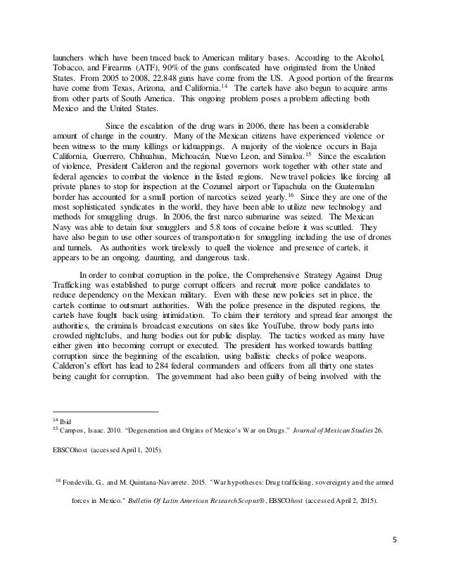 Mexican drug war outline picture